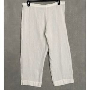 Bryn Walker Capri Pants Women's XXL Linen White NEW